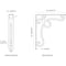 Ekena Millwork Orleans Wrought Iron Bracket, (Single center brace), Antiqued Silver 1 1/2"W x 10"D x 12"H BKTM01X10X12SOLASV - alternate 6